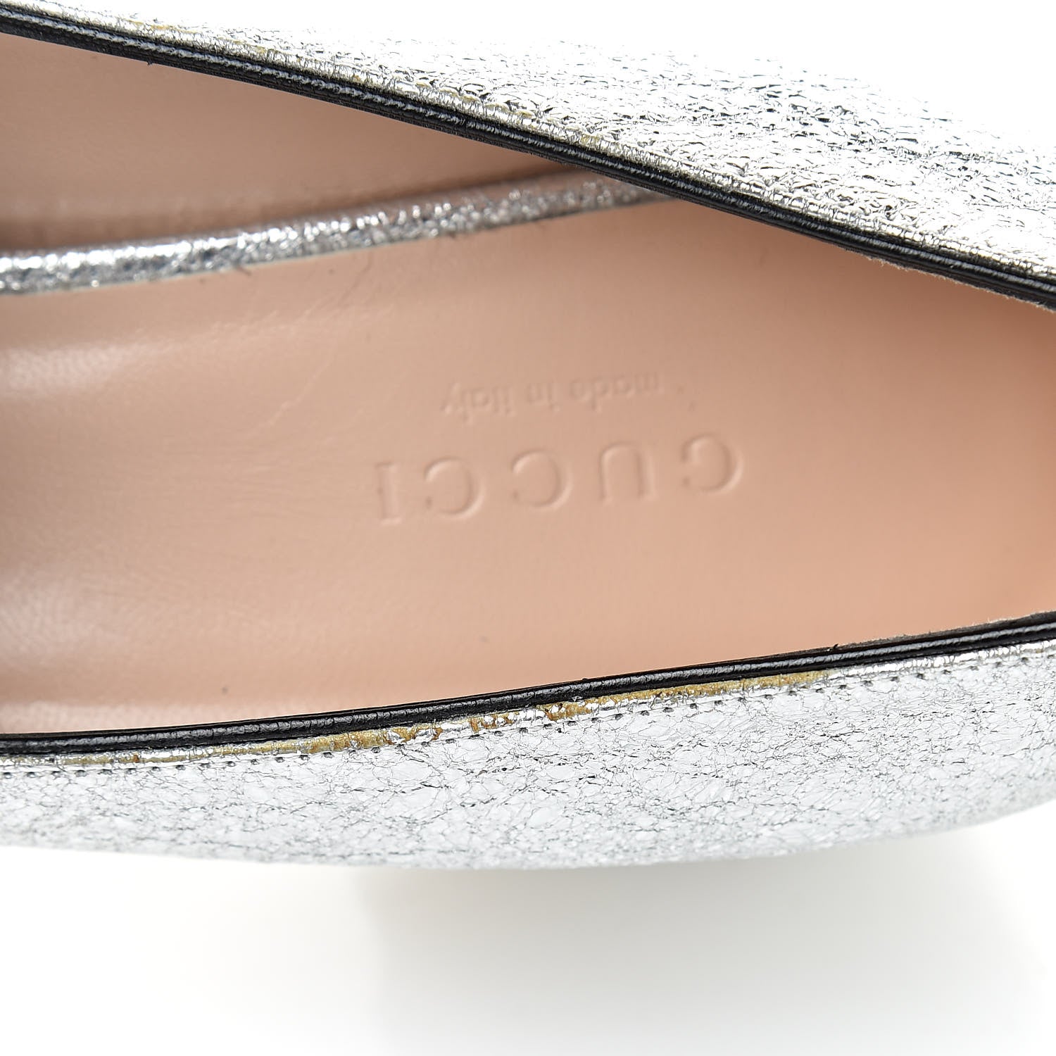 Gucci Galassia GG Marmont Fringe 50mm Loafer Pumps 38 Argento 10 of 12