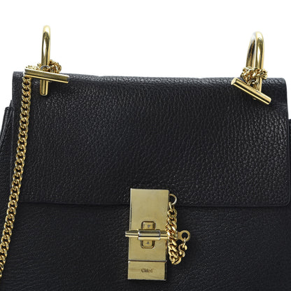 Chloe Grained Lambskin Drew Shoulder Bag Black 9 of 9