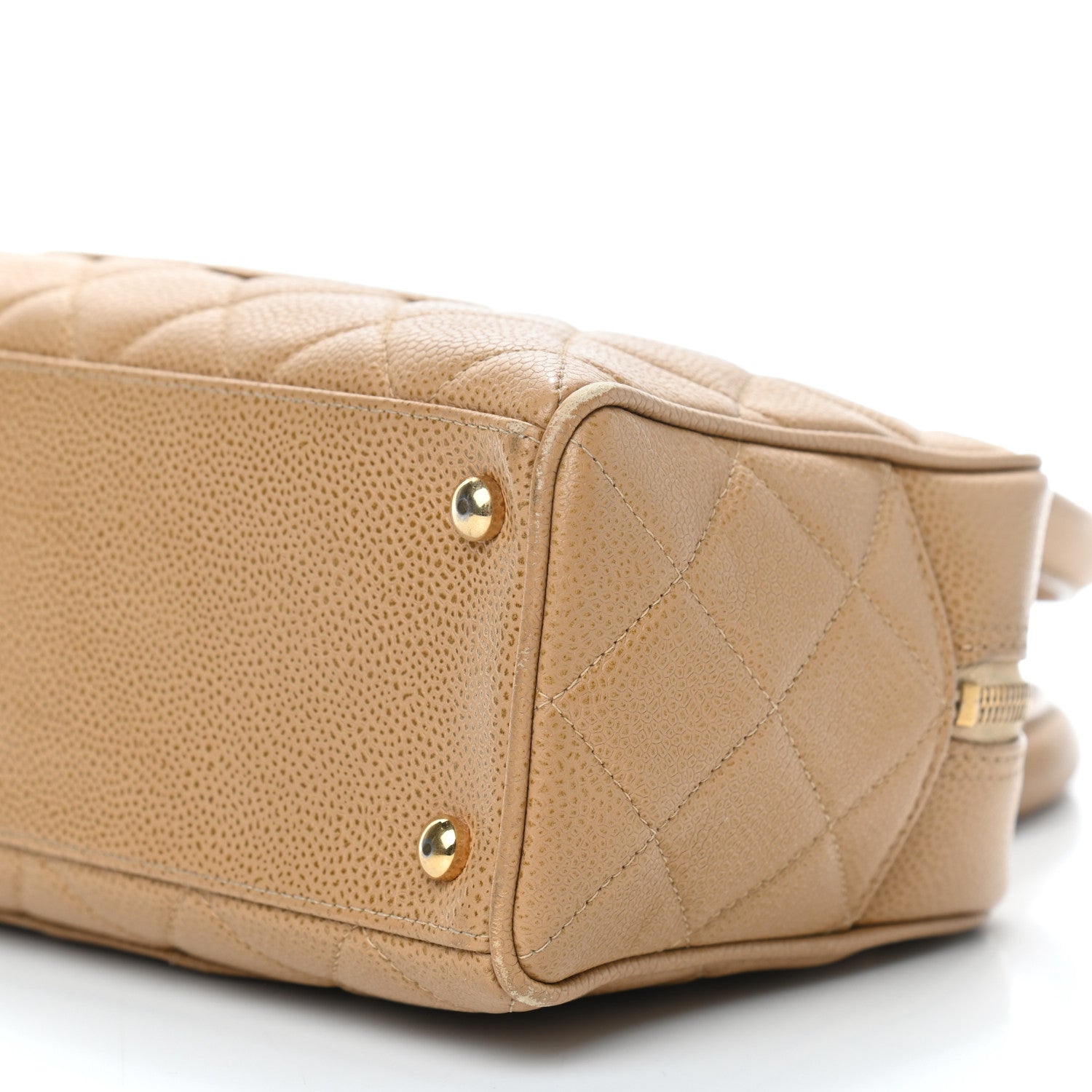 Chanel Caviar Quilted Small Bowler Beige 9 of 14