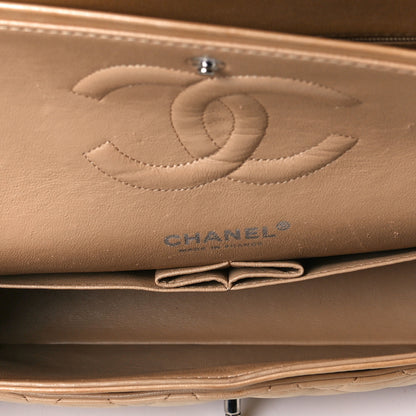 Chanel Lambskin Quilted Medium Double Flap Beige 10 of 10