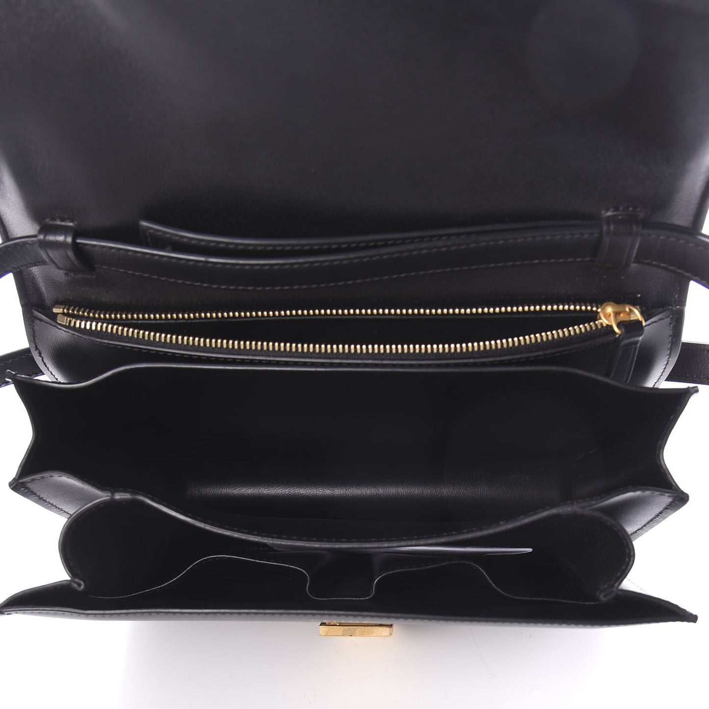 Box Calfskin Medium Classic Box Flap Bag Black