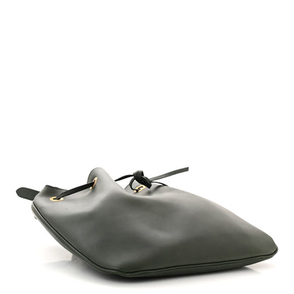 Saint Laurent Calfskin Medium Paris VII Flat Hobo New Vert Fonce 5 of 14