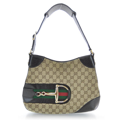 Gucci Monogram Hasler Shoulder Bag Ebony 1 of 7