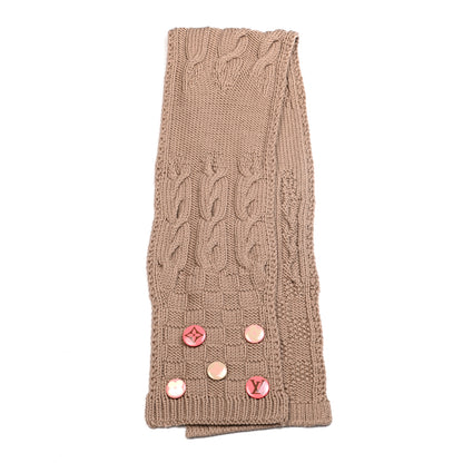 Louis Vuitton Wool Scarf Beige 3 of 4