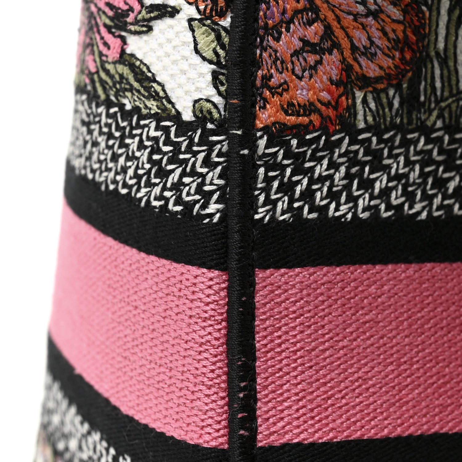 Christian Dior Canvas Embroidered Butterfly Floral Print Medium Lady D-Lite  Multicolor 11 of 11