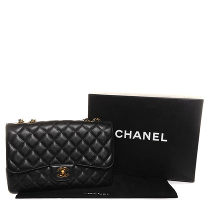 Chanel Caviar Jumbo Single Flap Black 5 of 10
