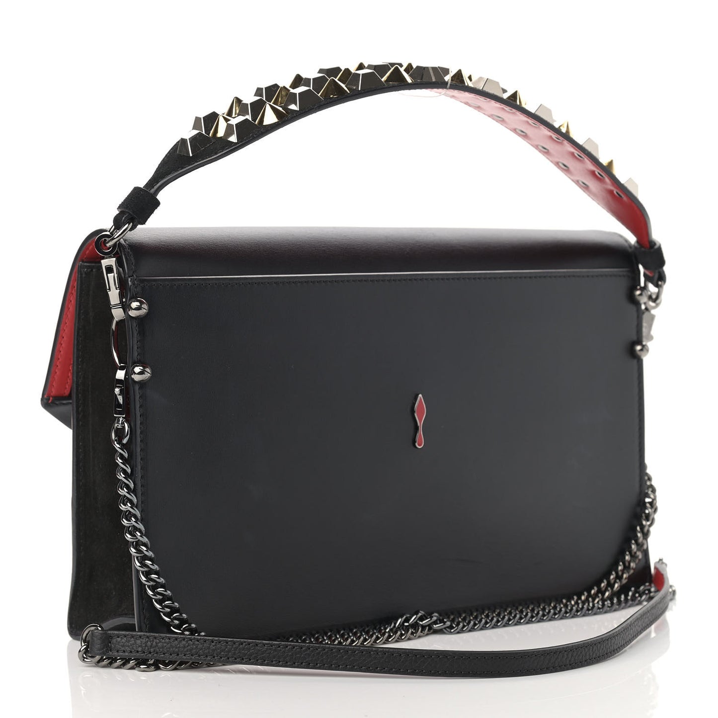 Calfskin Loubiblues Paris Clutch Bag Black Multi