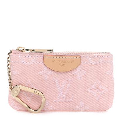Louis Vuitton Monogram Denim Key Pouch Washed Pink 1 of 8