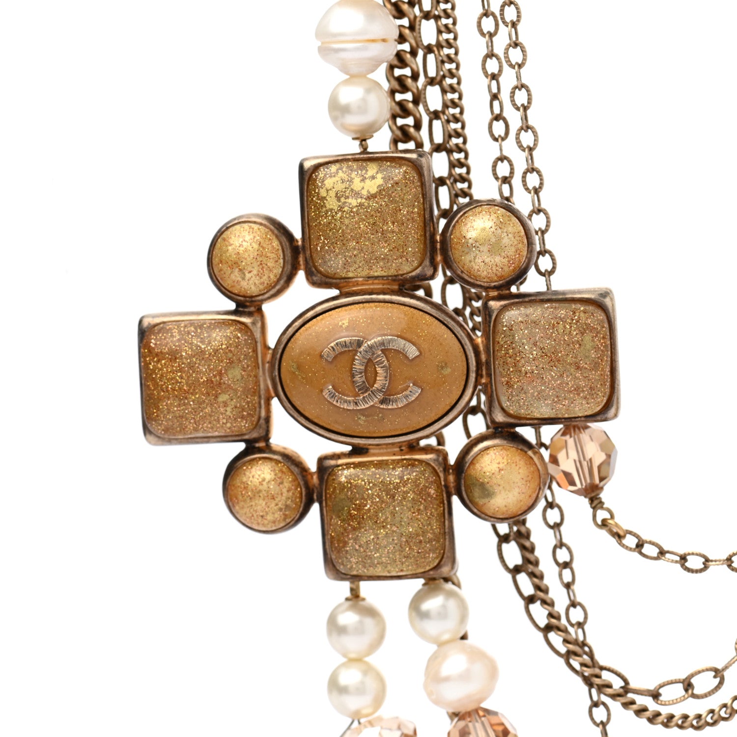 Chanel Glass Pearl Gripoix Necklace 4 of 5
