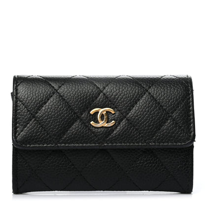 Chanel Caviar Quilted Flap Card Holder Black 1 of 8