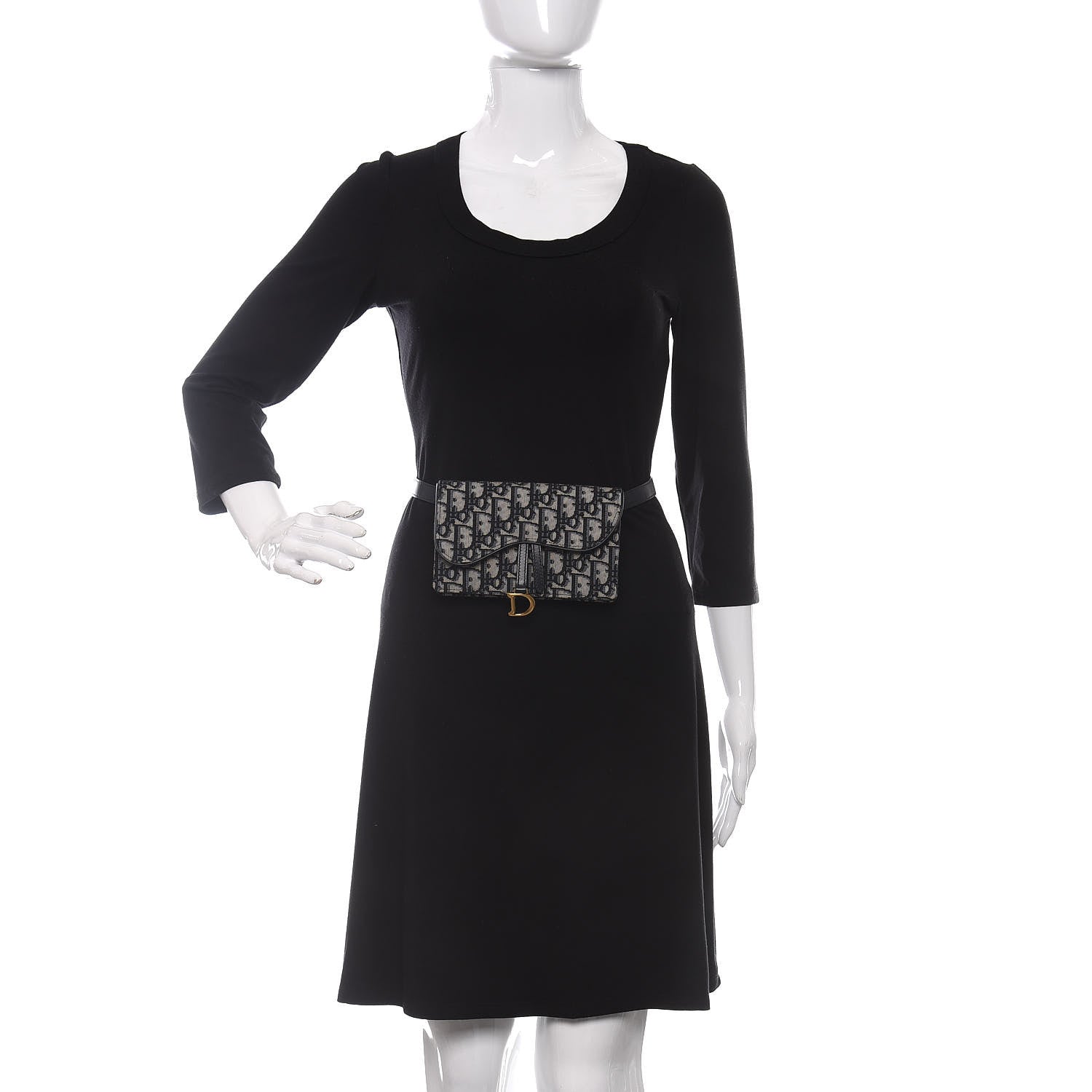 Christian Dior Oblique Saddle Belt Bag Blue 3 of 9