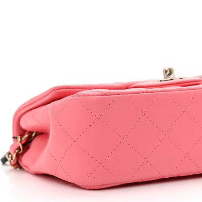 Chanel Lambskin Quilted Mini Rectangular Flap Pink 8 of 9