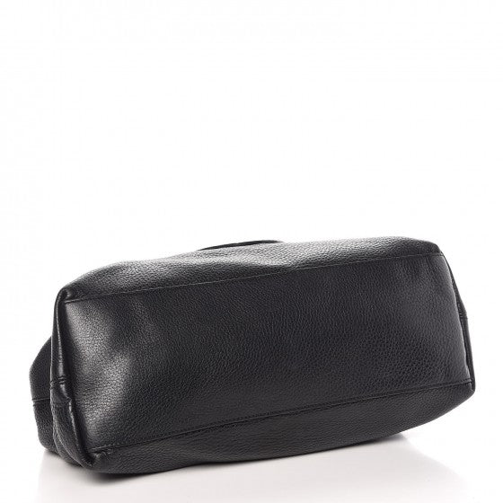 Gucci Pebbled Calfskin Studded Medium Soho Chain Shoulder Bag Black 4 of 9