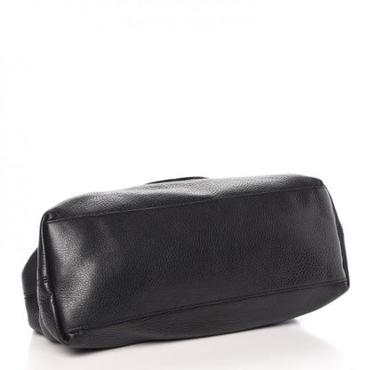 Gucci Pebbled Calfskin Studded Medium Soho Chain Shoulder Bag Black 4 of 9
