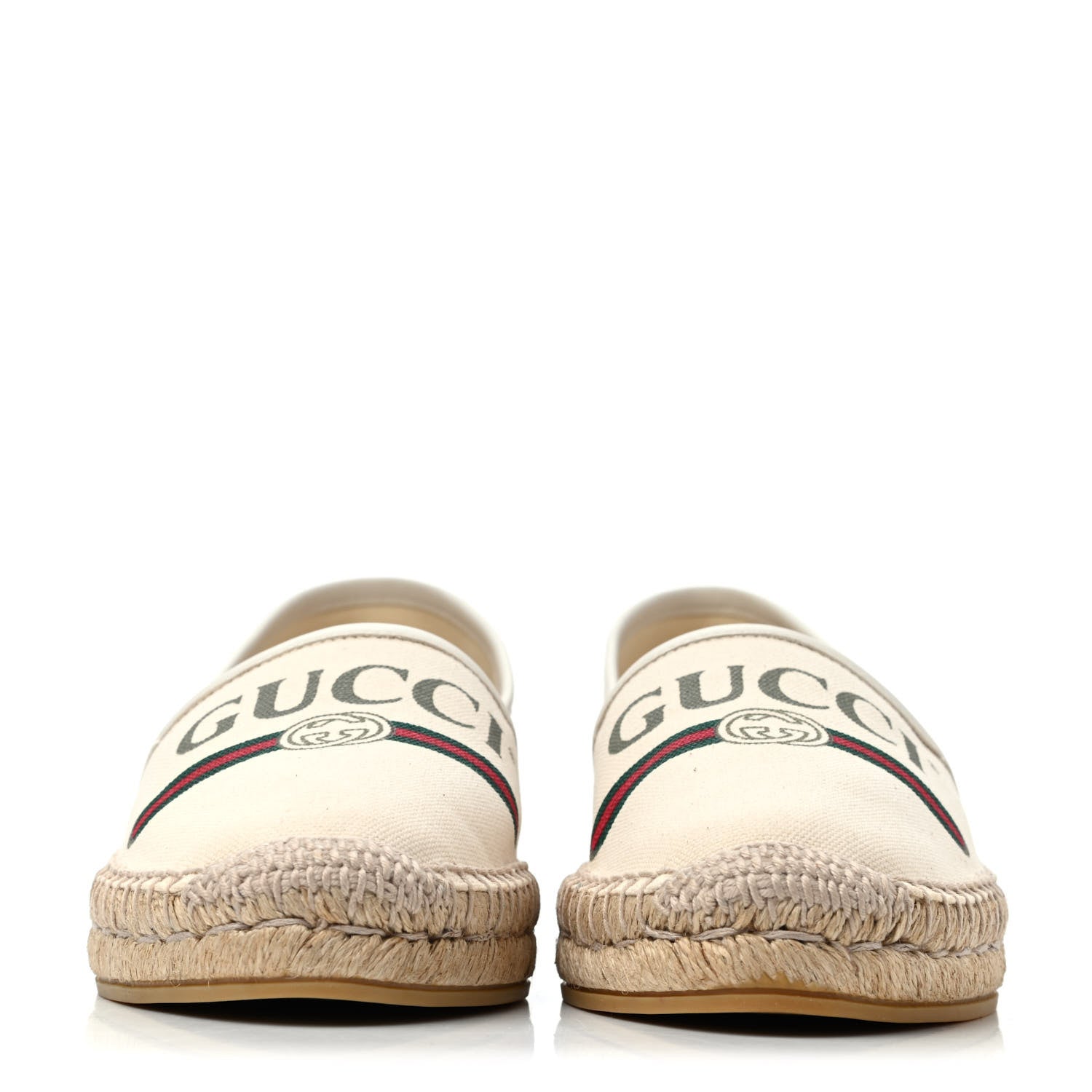 Gucci Canvas Logo Espadrilles 40 Greggio White 2 of 4