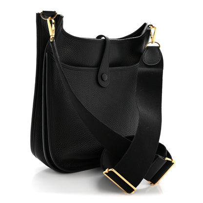 Hermes Taurillon Clemence Evelyne III PM Black 3 of 12