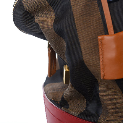 Fendi Pequin Cuoio Vegetale 2Bag Tobacco Rosso Blue Mirto Miele 25 of 25