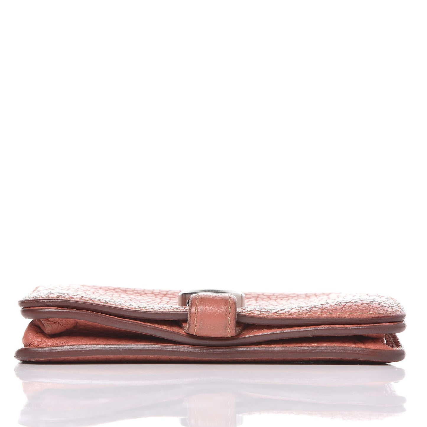 Taurillon Clemence Dogon Card Case Rose Thè