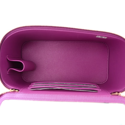 Chanel Lambskin Quilted Small Pillow Crush Vanity Case With Chain Purple 5 of 10