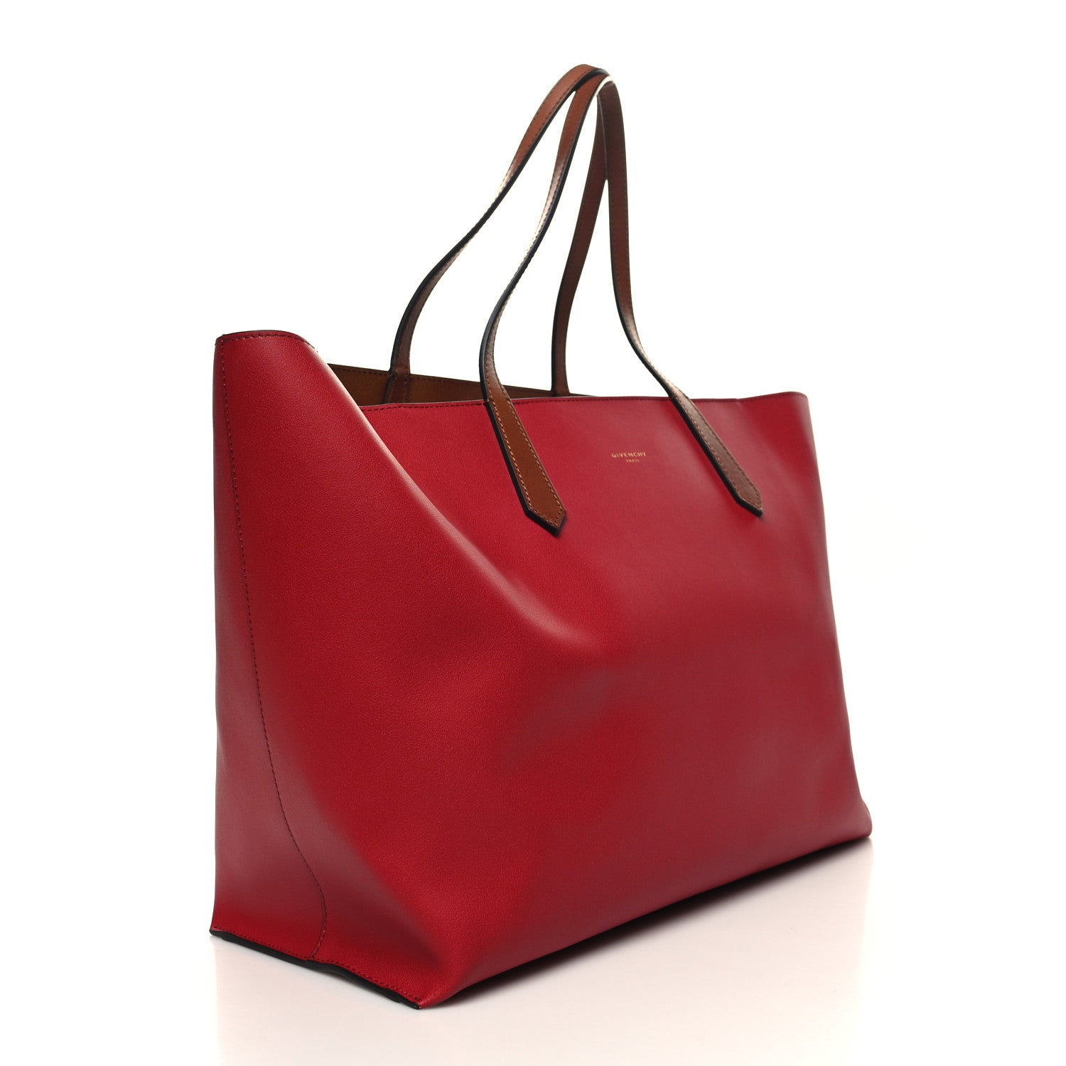 Givenchy Calfskin Medium GV Shopper Tote Dark Red 3 of 10