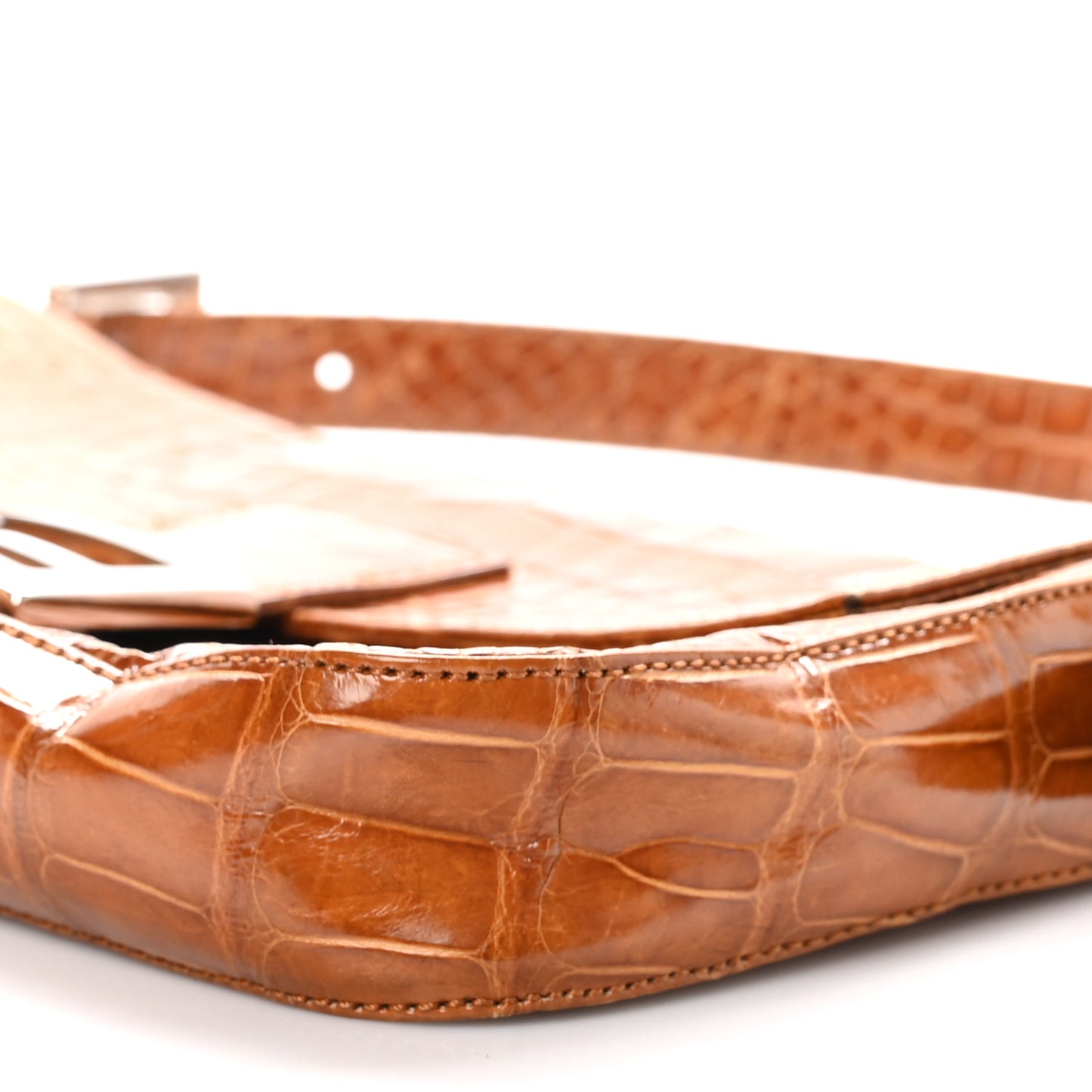 Crocodile Baguette Brown