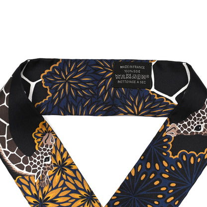 Hermes Silk Three Graces Twilly Black Gold Taupe 4 of 4
