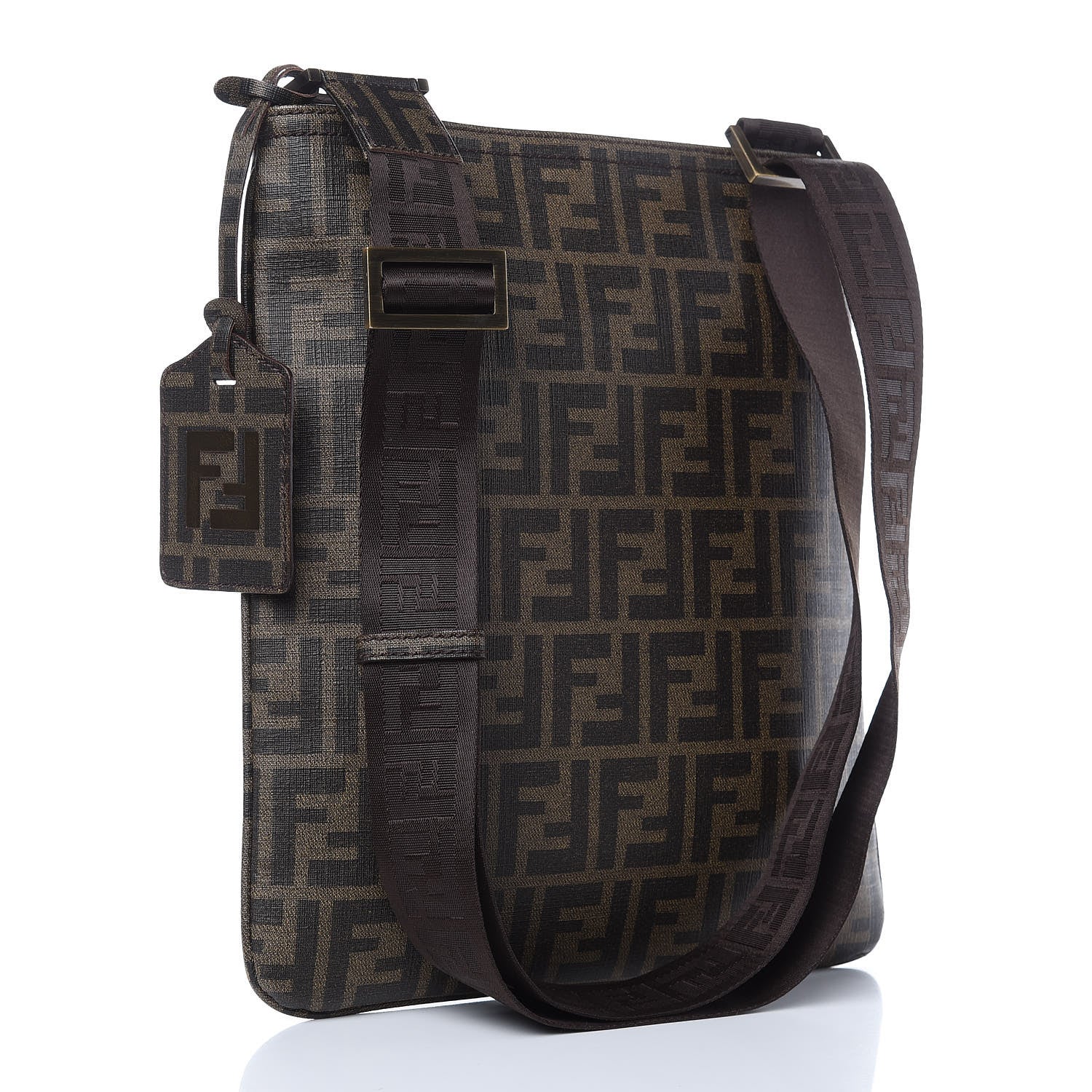 Fendi Zucca Spalmati Messenger Bag Tobacco 3 of 8