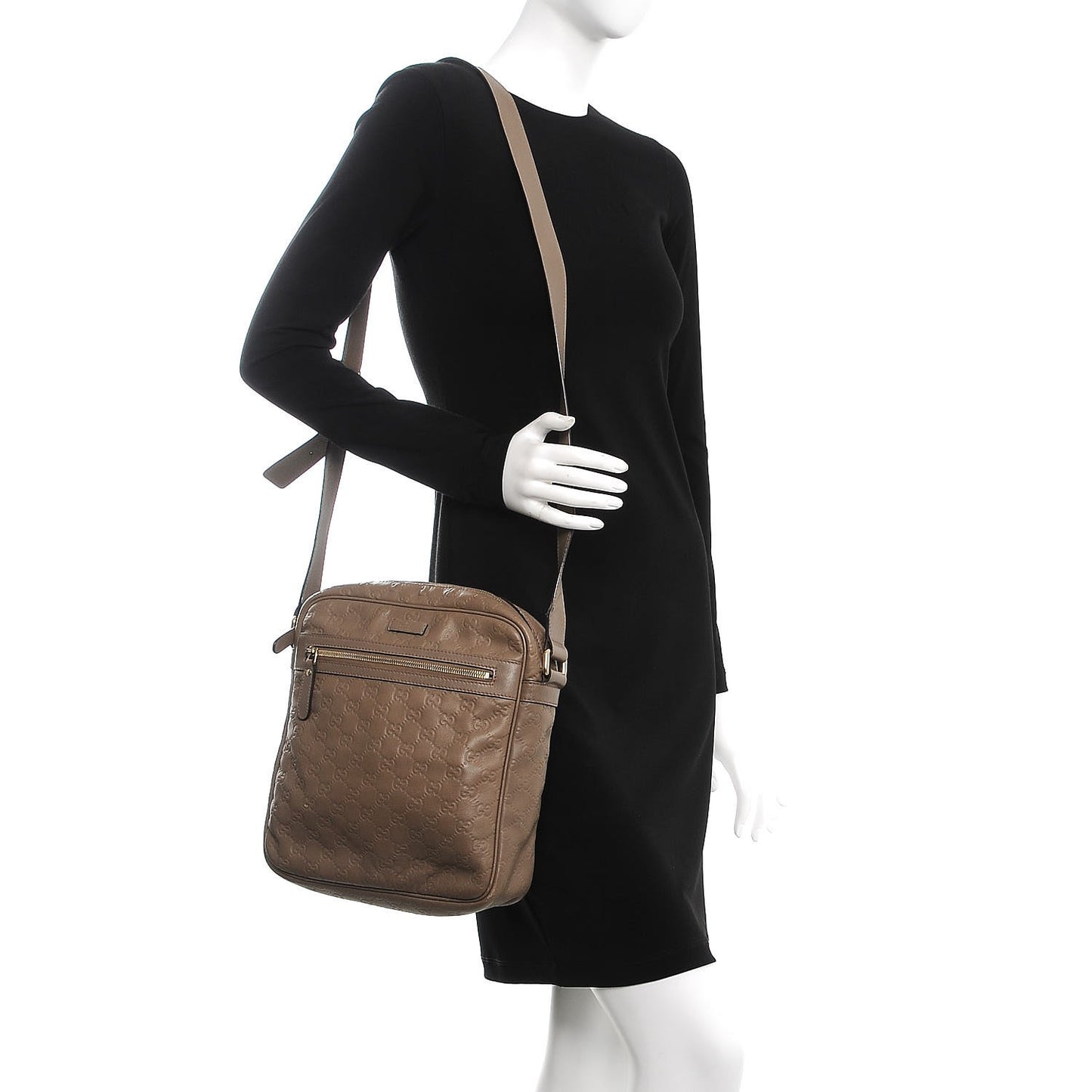 Guccissima Medium Messenger Taupe