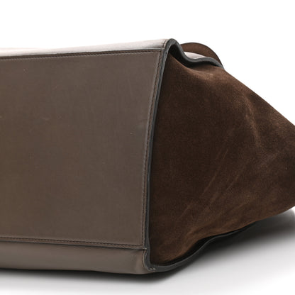 Celine Smooth Calfskin Suede Large Tri-Color Trapeze Taupe 14 of 17