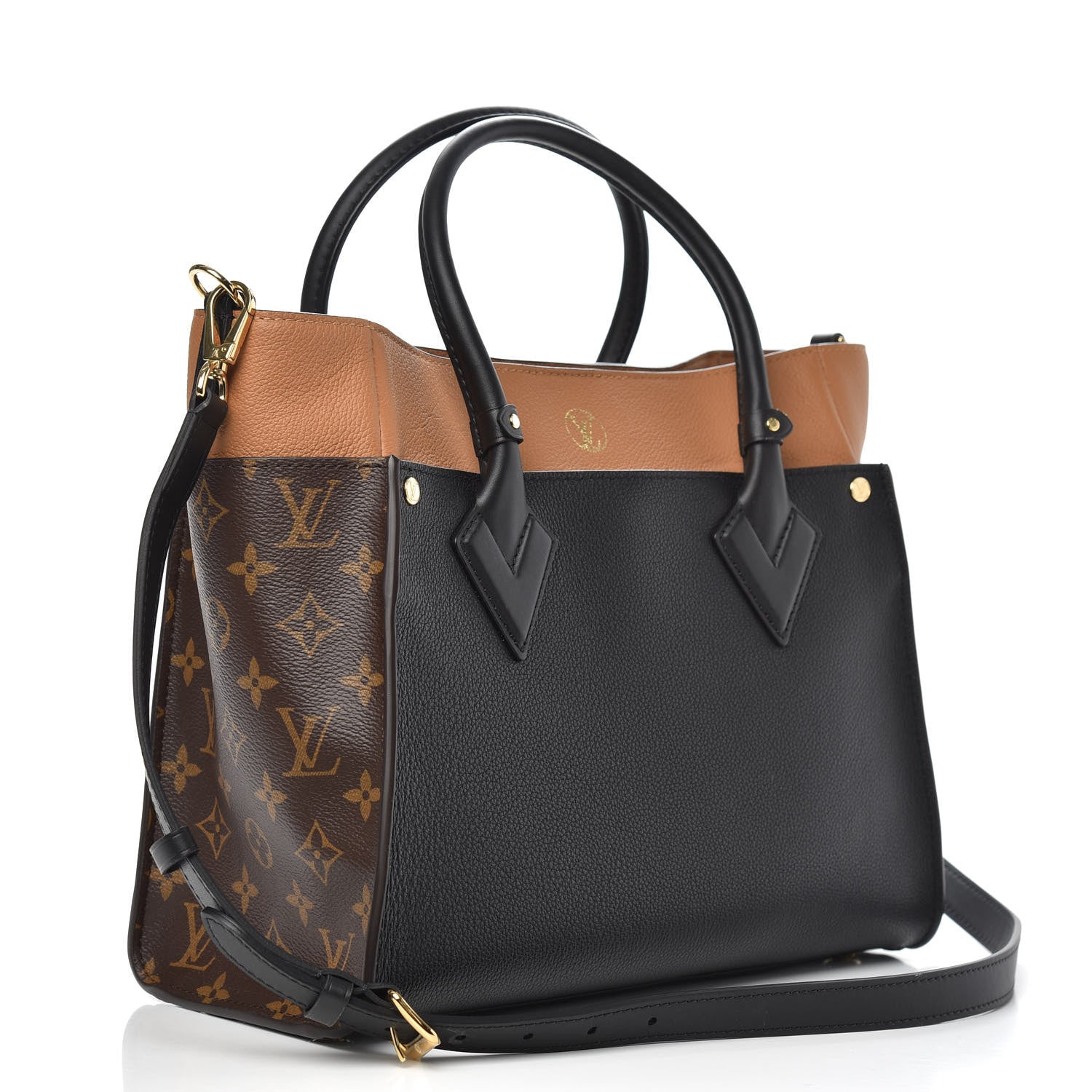 Louis Vuitton Calfskin Monogram On My Side Black 3 of 8