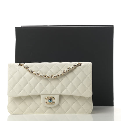 Chanel Caviar Quilted Medium Double Flap White 11 of 11