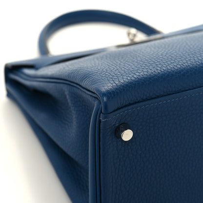Hermes Taurillon Clemence Kelly Retourne 28 Deep Blue 9 of 12