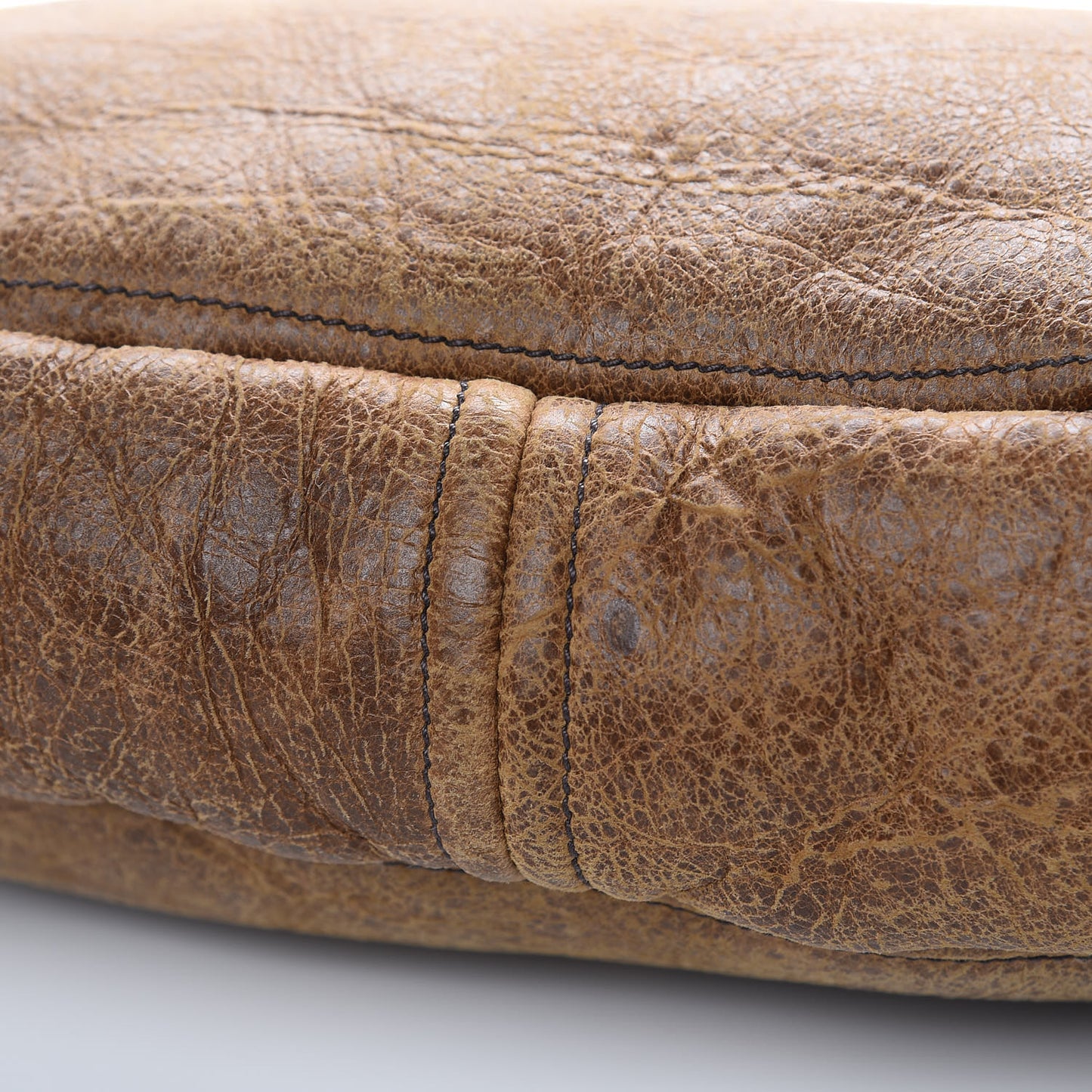 Suede Shearling Mink Fur Crocodile Shoulder Bag Brown