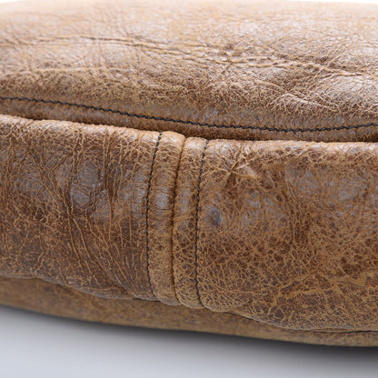 Prada Suede Shearling Mink Fur Crocodile Shoulder Bag Brown 11 of 19