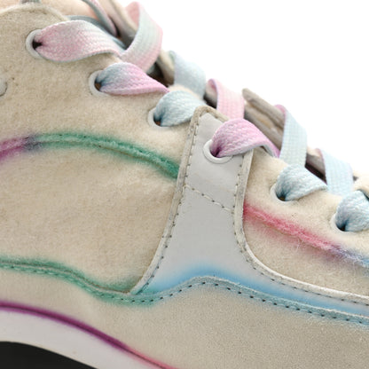Chanel Wool Suede Calfskin CC Sneakers 40 Multicolor 11 of 12
