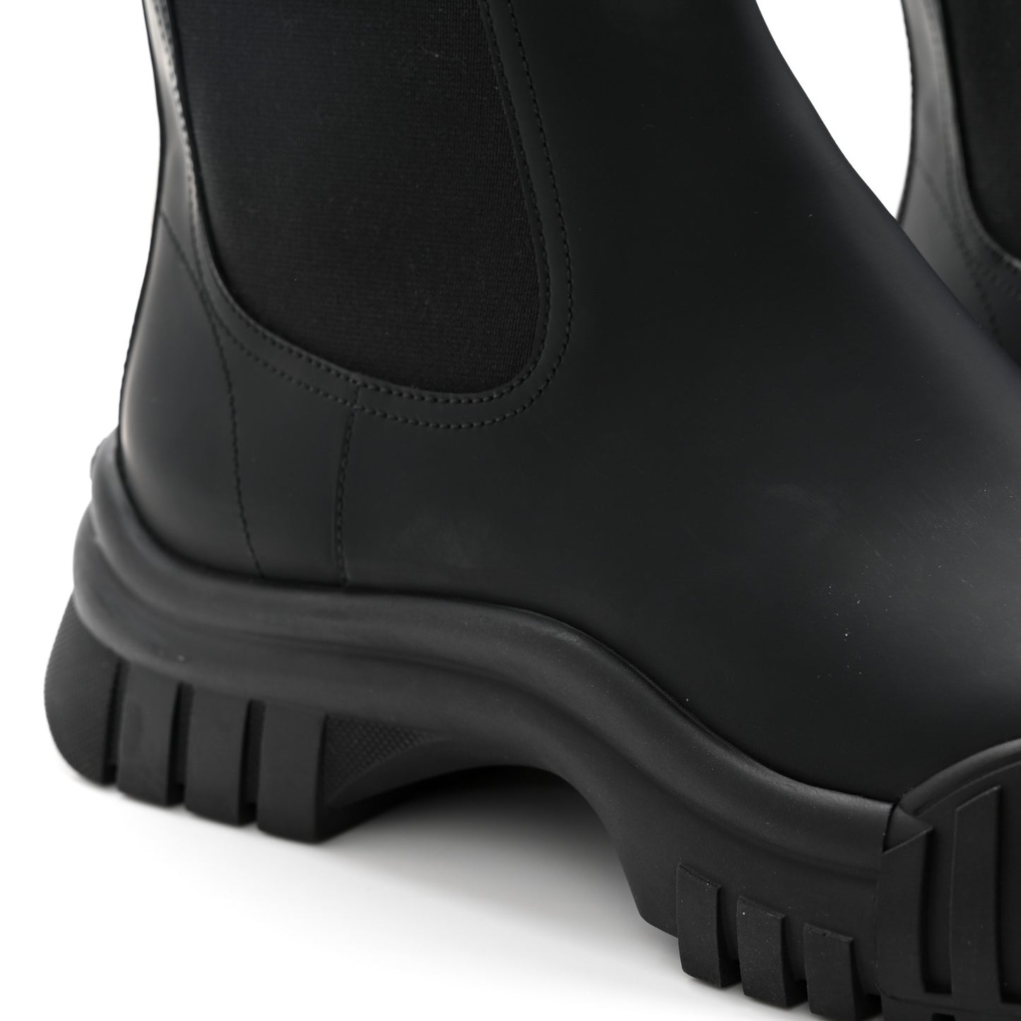 Calfskin Ruby Flat Ankle Boots 41 Black