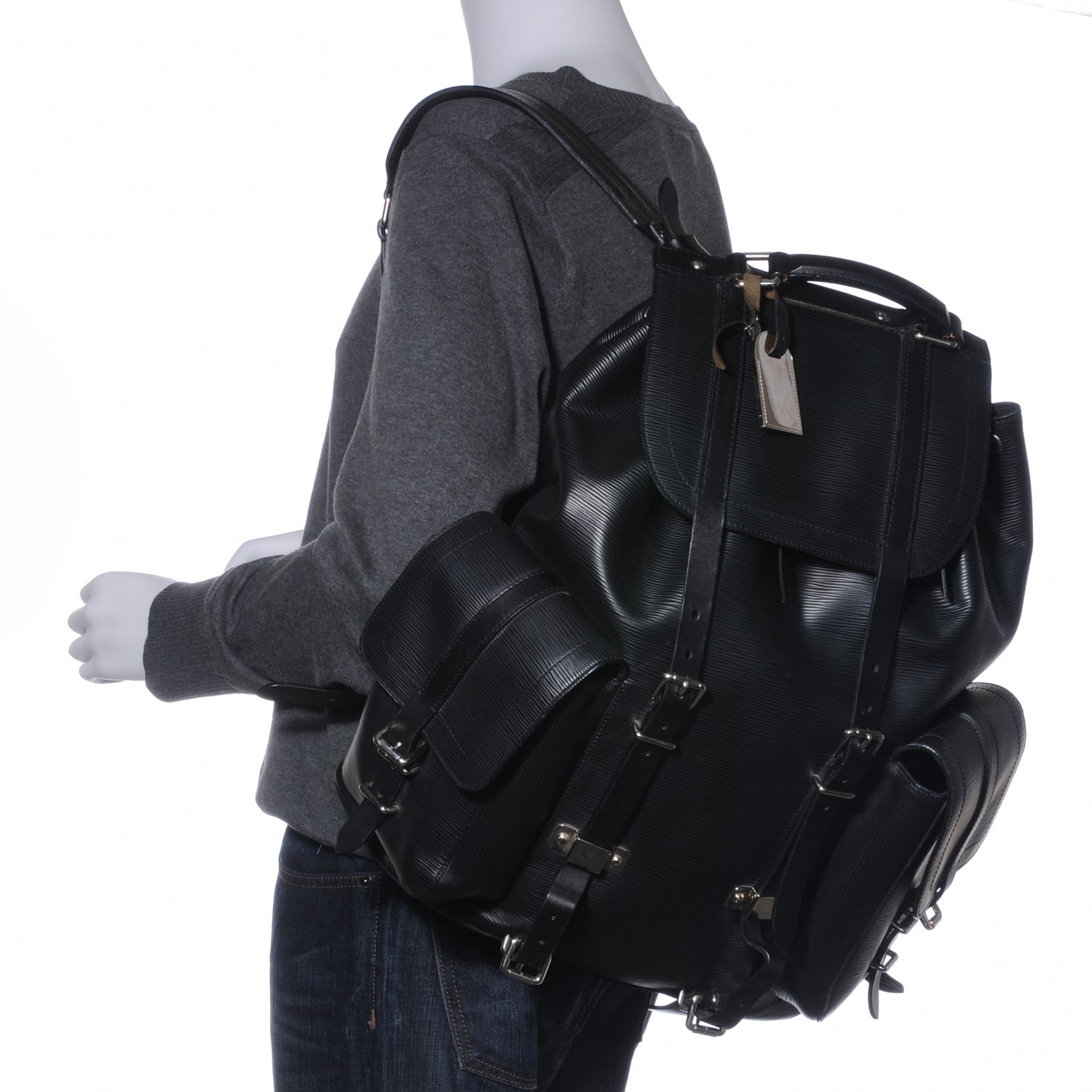 Louis Vuitton Epi Christopher Backpack Black 2 of 7