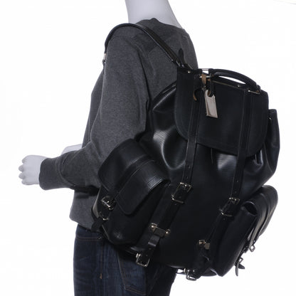Louis Vuitton Epi Christopher Backpack Black 2 of 7