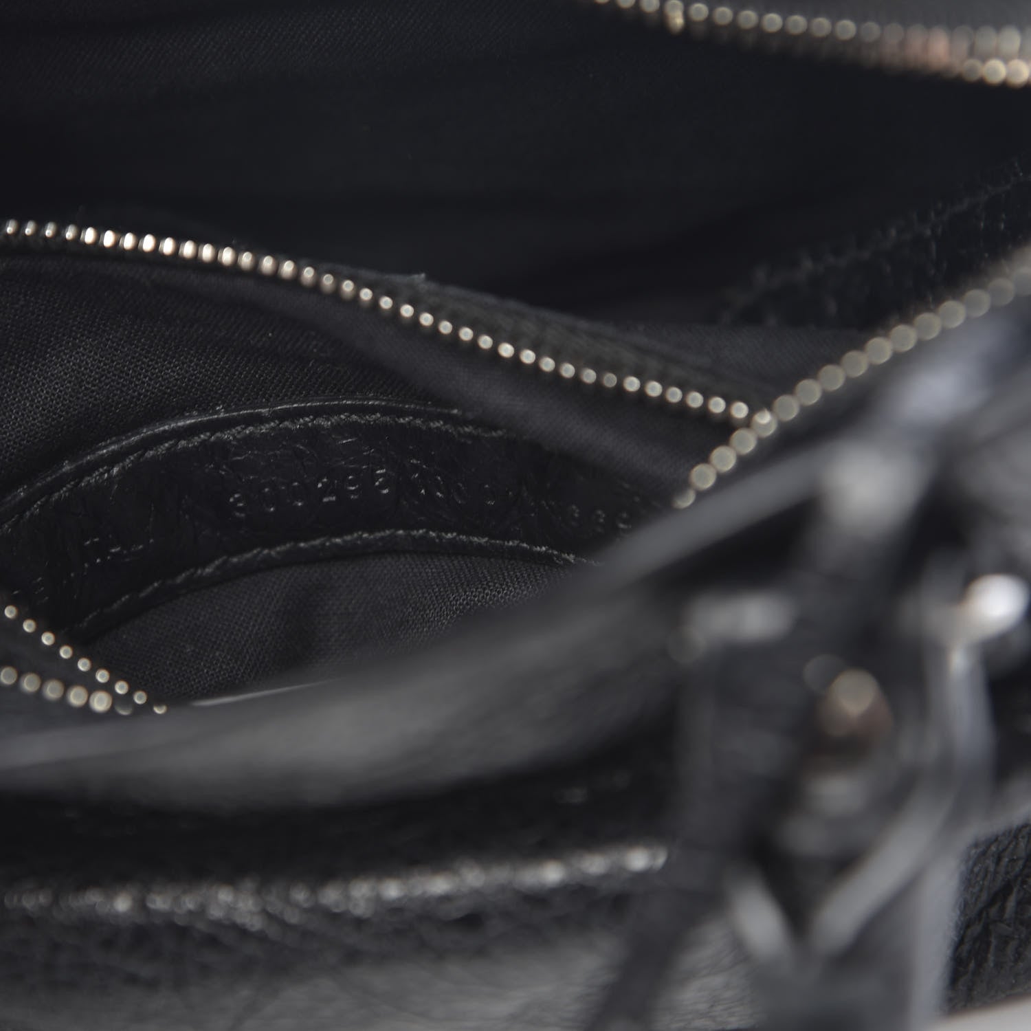 Balenciaga Agneau Classic Silver Hardware Mini City Logo Strap Black 7 of 10