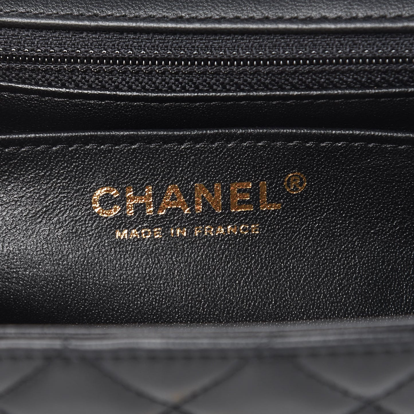 Lambskin Quilted Mini Rectangular Flap Black