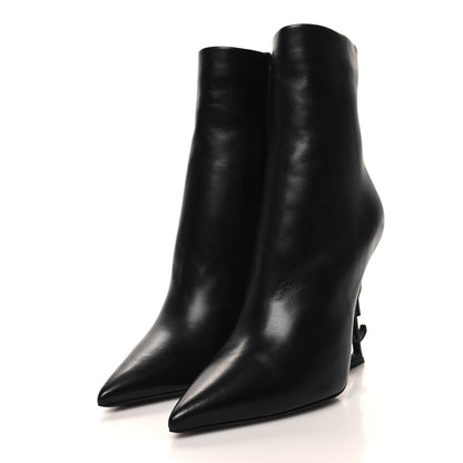 Saint Laurent Calfskin Opyum Ankle Boots 38 Black 3 of 7