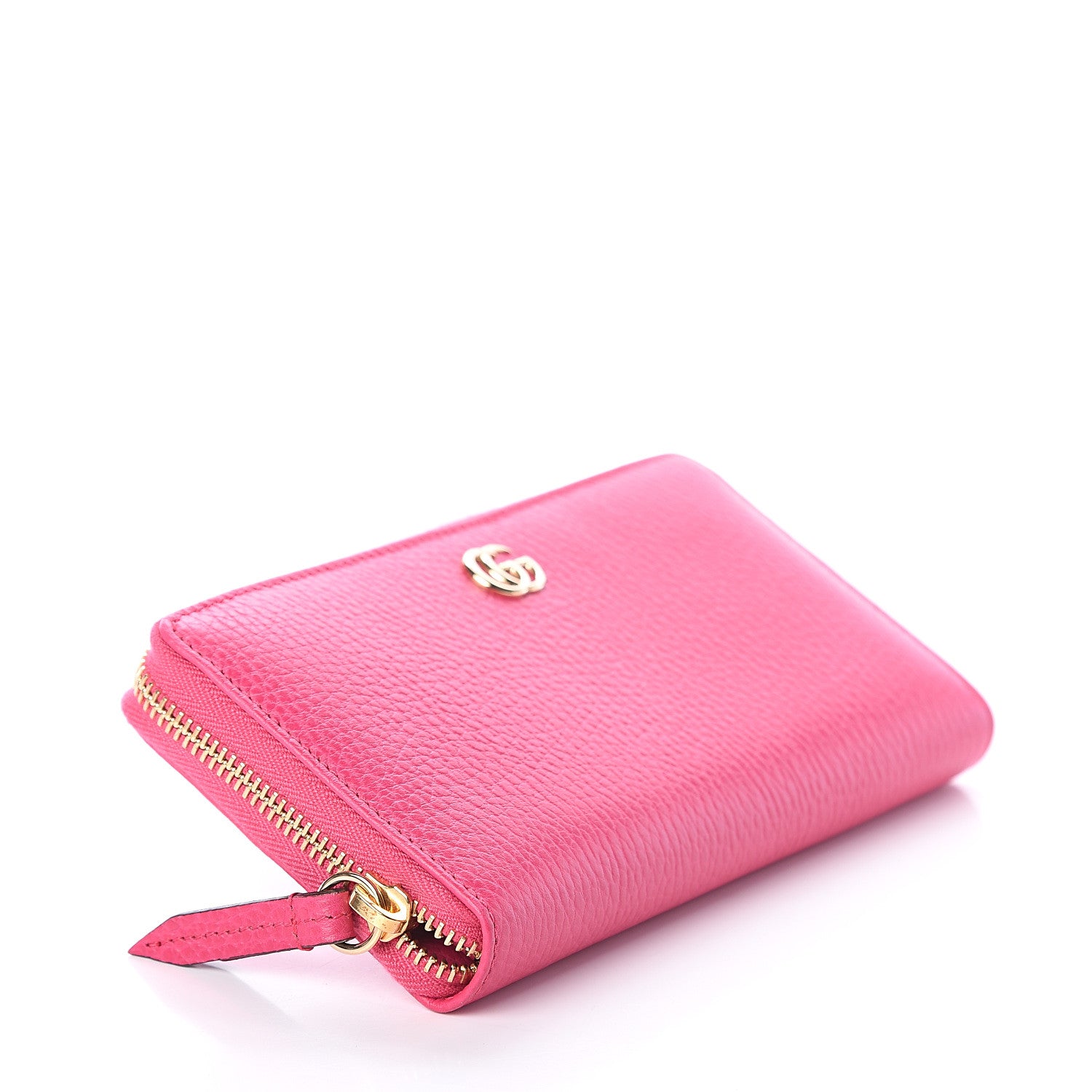 Gucci Dollar Calfskin GG Marmont Zip Around Wallet Box Pink 3 of 5