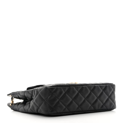 Chanel Caviar Quilted Wavy CC Hobo Black 4 of 11