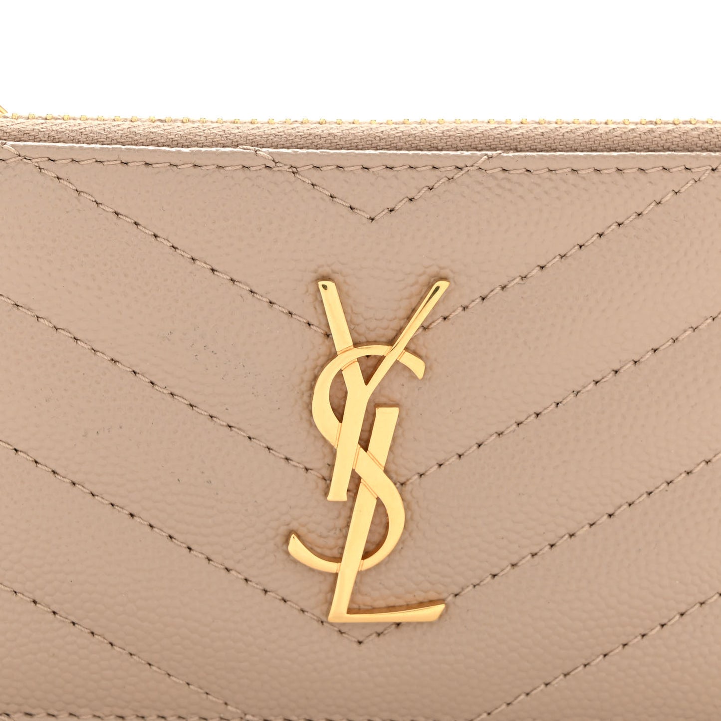 Monogram Grain de Poudre 5 Fragments Zip Pouch Card Holder Dark Beige