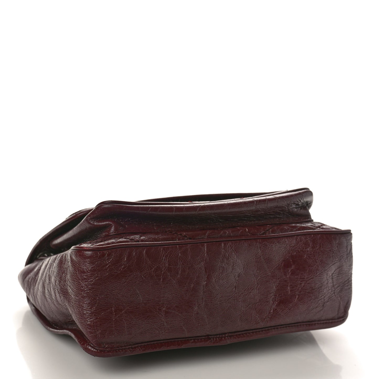Crinkled Calfskin Matelasse Monogram Medium Niki Chain Satchel Rouge Legion