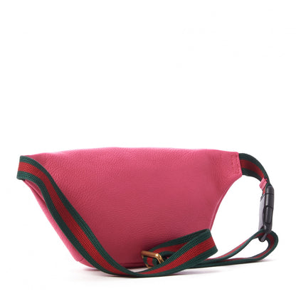 Gucci Grained Calfskin Small Logo Belt Bag Box Pink Green 3 of 9
