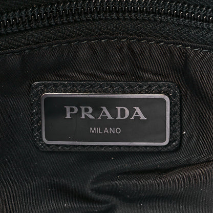 Prada Nylon Saffiano Flame Backpack Black 5 of 9