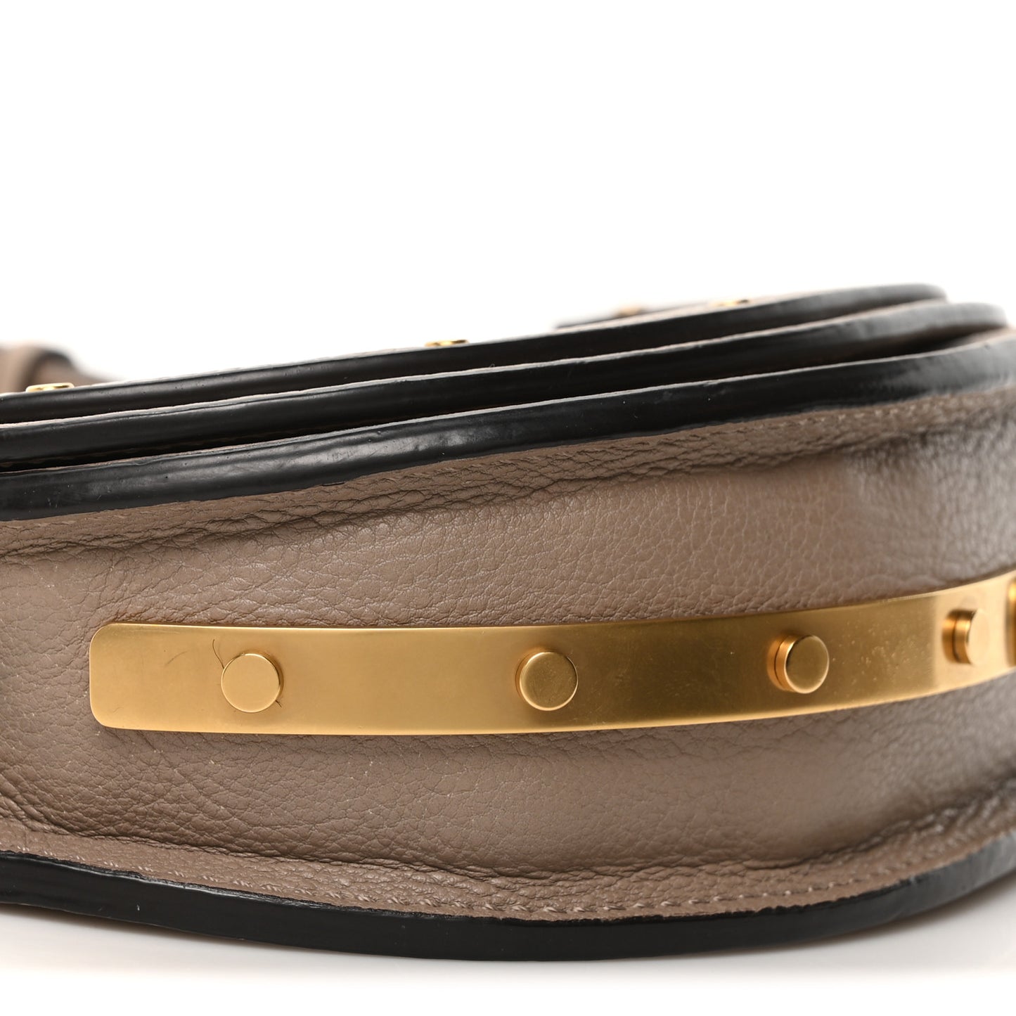 Calfskin Small Nile Bracelet Minaudiere Bag Motty Grey