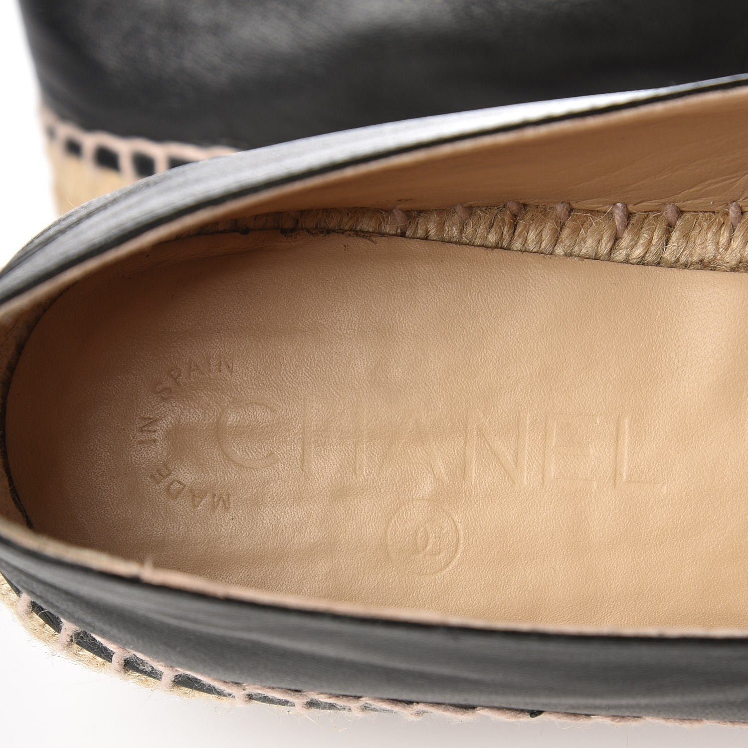 Chanel Lambskin CC Espadrilles 39 Black 8 of 10