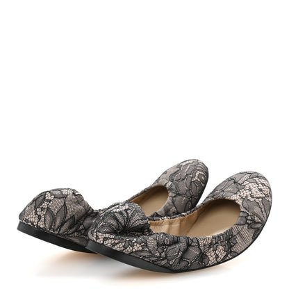 Valentino Garavani Lace Ballerina Flats 40 Black 5 of 10